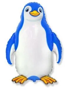 Фольгированный шар - Синий пингвиненок - 32"