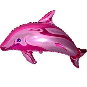 Фольгированный шар - Розовый дельфин - 38"
