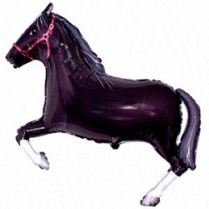 Фольгированный шар - Темная лошадка - 41" 1