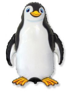 Фольгированный шар - Черный пингвиненок - 32" 1