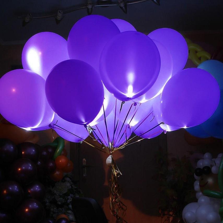 Светящийся фиолетовый шар - латекс 12"