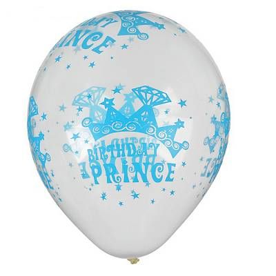 Шар латексный - Birthday prince - 12" 1