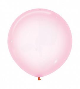 Большой воздушный шар Бабблз розового цвета 48 см 1