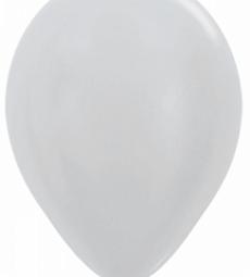 Латексный шар - Металлик белый - 30 см