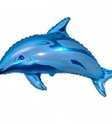 Фольгированный шар - Голубой дельфин - 38