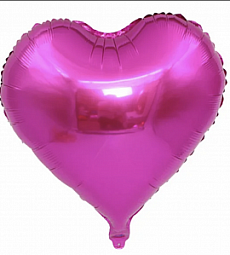 Шар - Малиновое фольгированное сердце 48 см