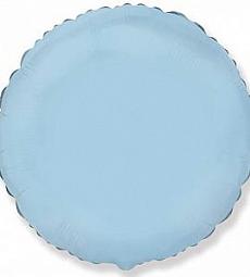 Шар - голубой фольгированный круг 48 см