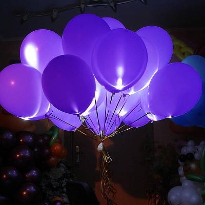 Светящийся фиолетовый шар - латекс 12" 1