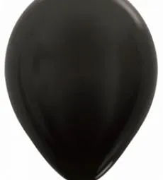 Латексный шар - Черный металлик - 30 см