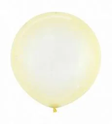 Большой воздушный шар Бабблз желтого цвета 48 см