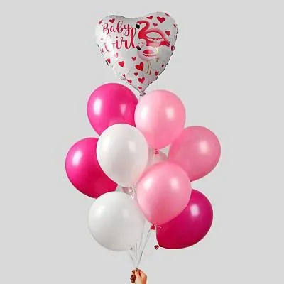 Шар фольгированный - Букет из шаров - Фламинго - 18" 12" 1